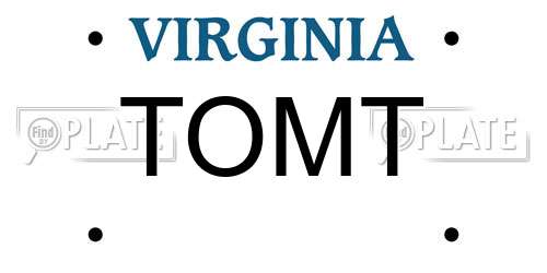 TOMT Virginia License Plate