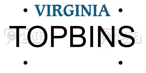 TOPBINS Virginia License Plate