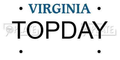 TOPDAY Virginia License Plate
