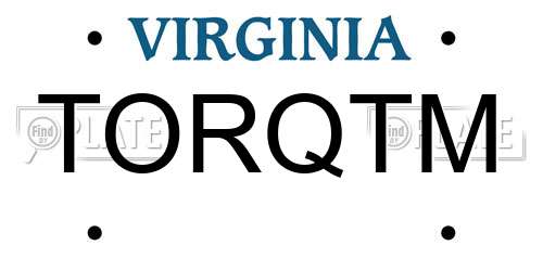 TORQTM Virginia License Plate