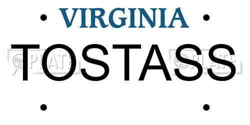 TOSTASS Virginia License Plate