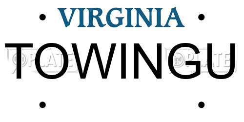 TOWINGU Virginia License Plate