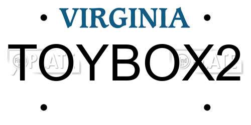 TOYBOX2 Virginia License Plate
