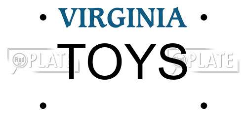 TOYS Virginia License Plate