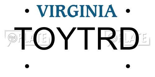TOYTRD Virginia License Plate