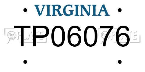 TP06076 Virginia License Plate