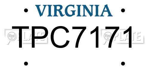TPC7171 Virginia License Plate
