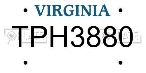 TPH3880 Virginia License Plate