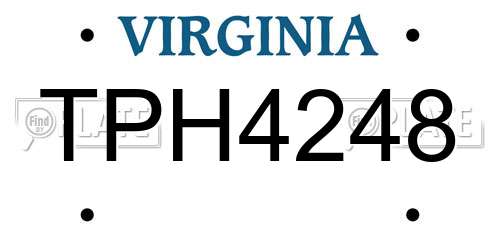 TPH4248 Virginia License Plate