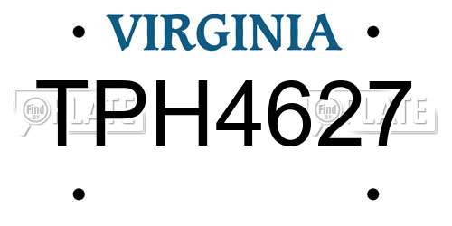 TPH4627 Virginia License Plate