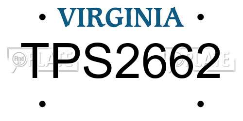 TPS2662 Virginia License Plate