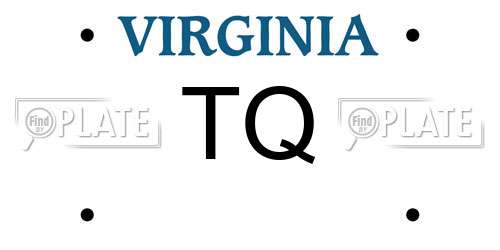 TQ Virginia License Plate