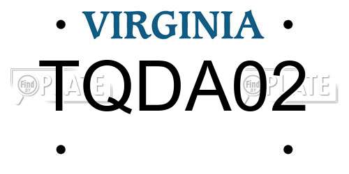 TQDA02 Virginia License Plate