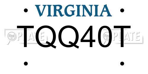 TQQ40T Virginia License Plate