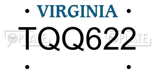TQQ622 Virginia License Plate