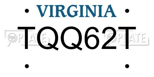 TQQ62T Virginia License Plate