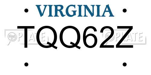 TQQ62Z Virginia License Plate