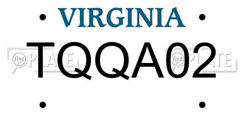 TQQA02 Virginia License Plate
