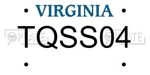 TQSS04 Virginia License Plate