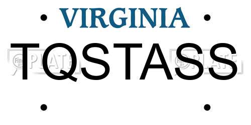 TQSTASS Virginia License Plate