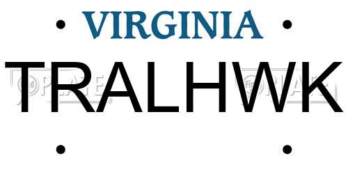 TRALHWK Virginia License Plate