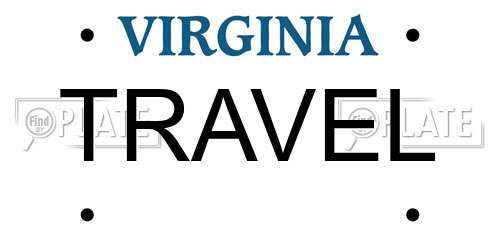 TRAVEL Virginia License Plate