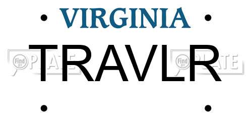 TRAVLR Virginia License Plate