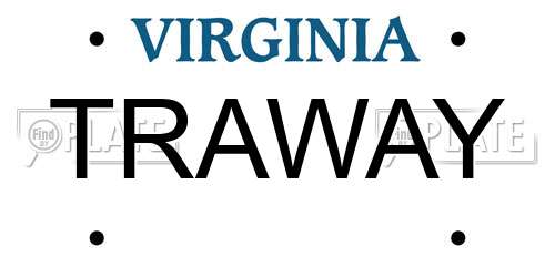 TRAWAY Virginia License Plate