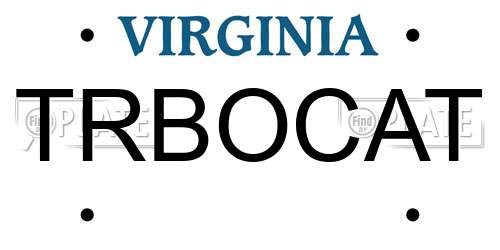 TRBOCAT Virginia License Plate