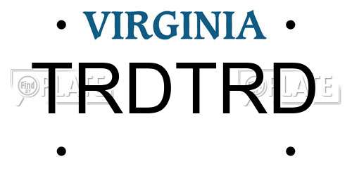 TRDTRD Virginia License Plate