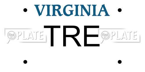 TRE Virginia License Plate