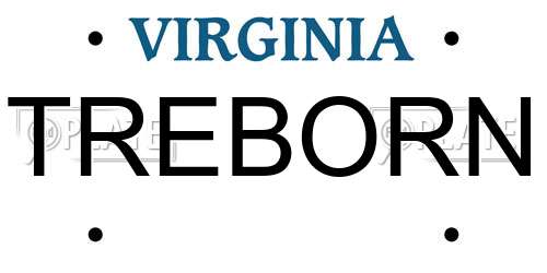 TREBORN Virginia License Plate