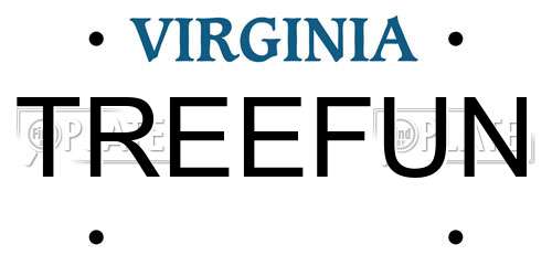 TREEFUN Virginia License Plate