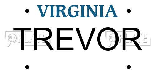 TREVOR Virginia License Plate