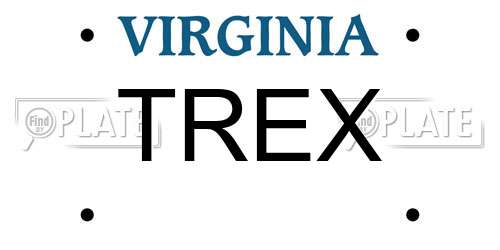 TREX Virginia License Plate