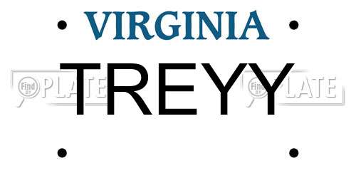 TREYY Virginia License Plate
