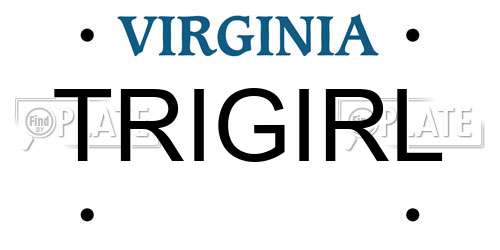 TRIGIRL Virginia License Plate