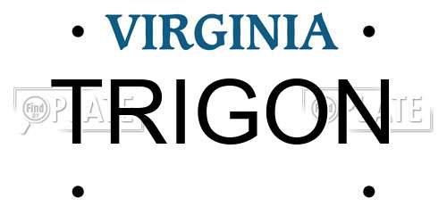 TRIGON Virginia License Plate