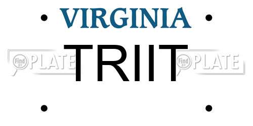 TRIIT Virginia License Plate