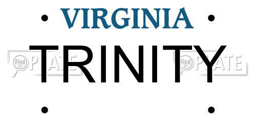 TRINITY Virginia License Plate