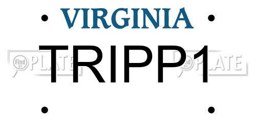 TRIPP1 Virginia License Plate