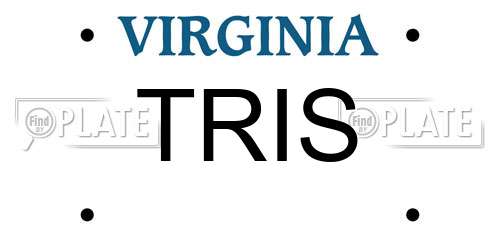 TRIS Virginia License Plate