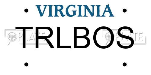 TRLBOS Virginia License Plate
