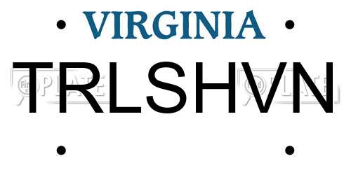 TRLSHVN Virginia License Plate