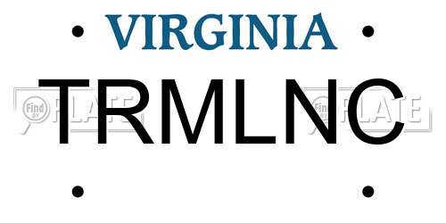 TRMLNC Virginia License Plate