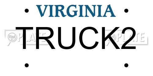 TRUCK2 Virginia License Plate