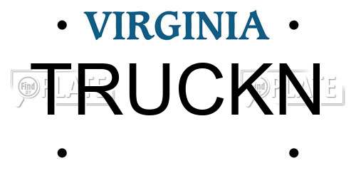 TRUCKN Virginia License Plate