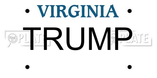 TRUMP Virginia License Plate