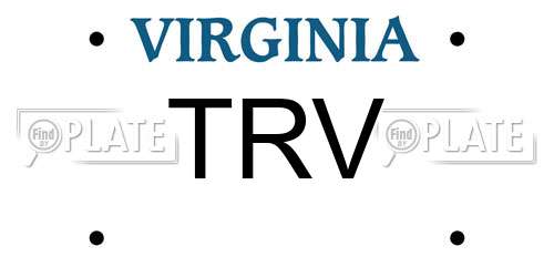 TRV Virginia License Plate
