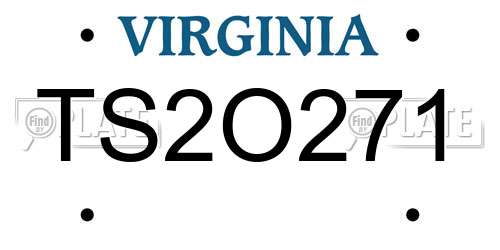 TS2O271 Virginia License Plate